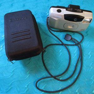 SILVER Canon Sure Shot 60 Zoom 35mm Film Camera 38-60mm WORKING + NEW BATTERY